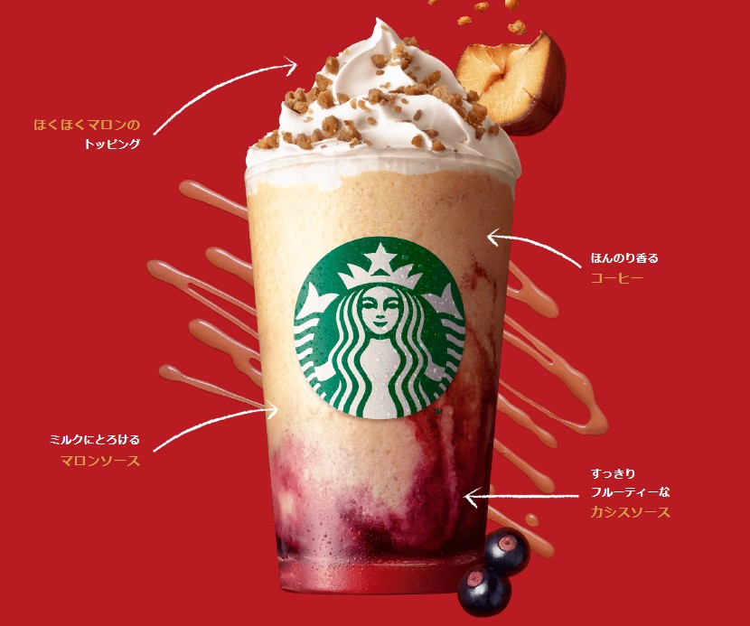 星巴克_秋季限定_星冰樂_frappuccino_MARRONE CASSIS_栗子