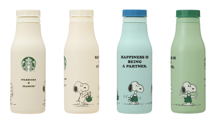 星巴克_史努比_花生家族_不鏽鋼隨身瓶