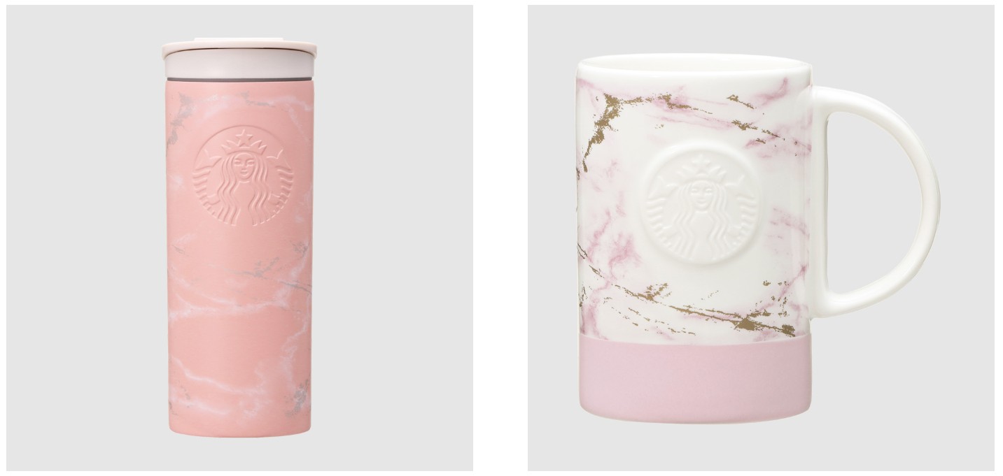 星巴克_2023_櫻花_大理石不鏽鋼迷你隨身瓶_大理石馬克杯