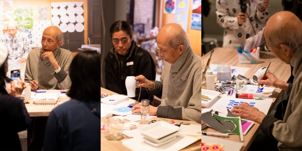圖案紋樣設計師 脇阪克二先生 現場作畫