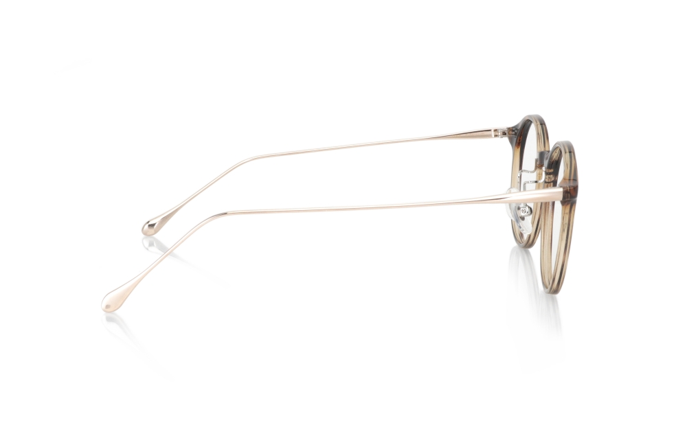 鏡腳尾端加上立體圓形設減少鏡框下滑