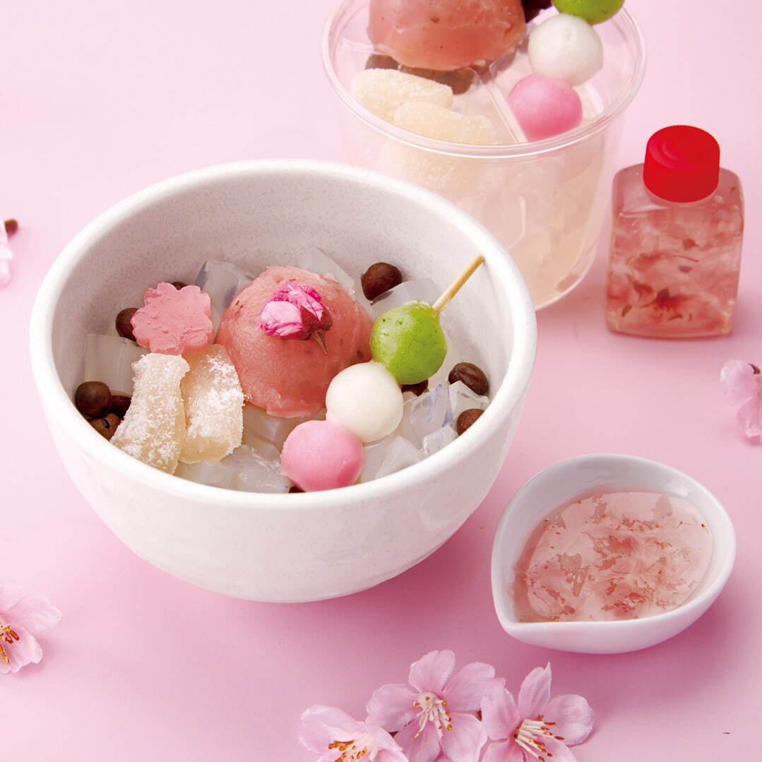 2023年4月_美麗甜點_銀座立田野_櫻花餡蜜_桜あんみつ