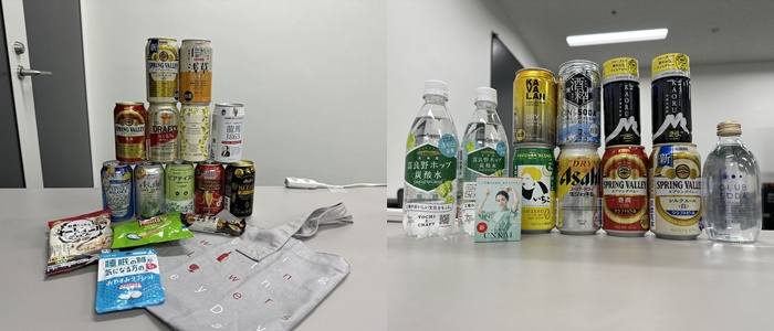 樣品區贈品合照