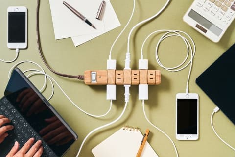 Frago_TAPKING AC12_延長線_白_木紋_可旋轉