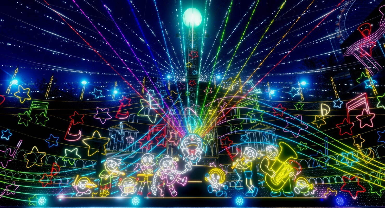 哆啦A夢電影「大雄的地球交響樂」燈飾_映画ドラえもん のび太の地球交響楽 イルミネーション