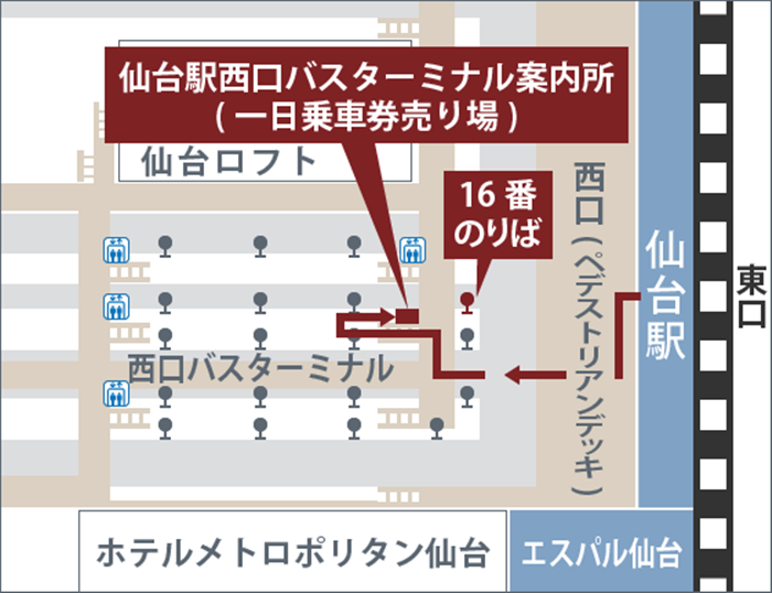 「るーぷる仙台」觀光巴士＋地下鐵共通一日券