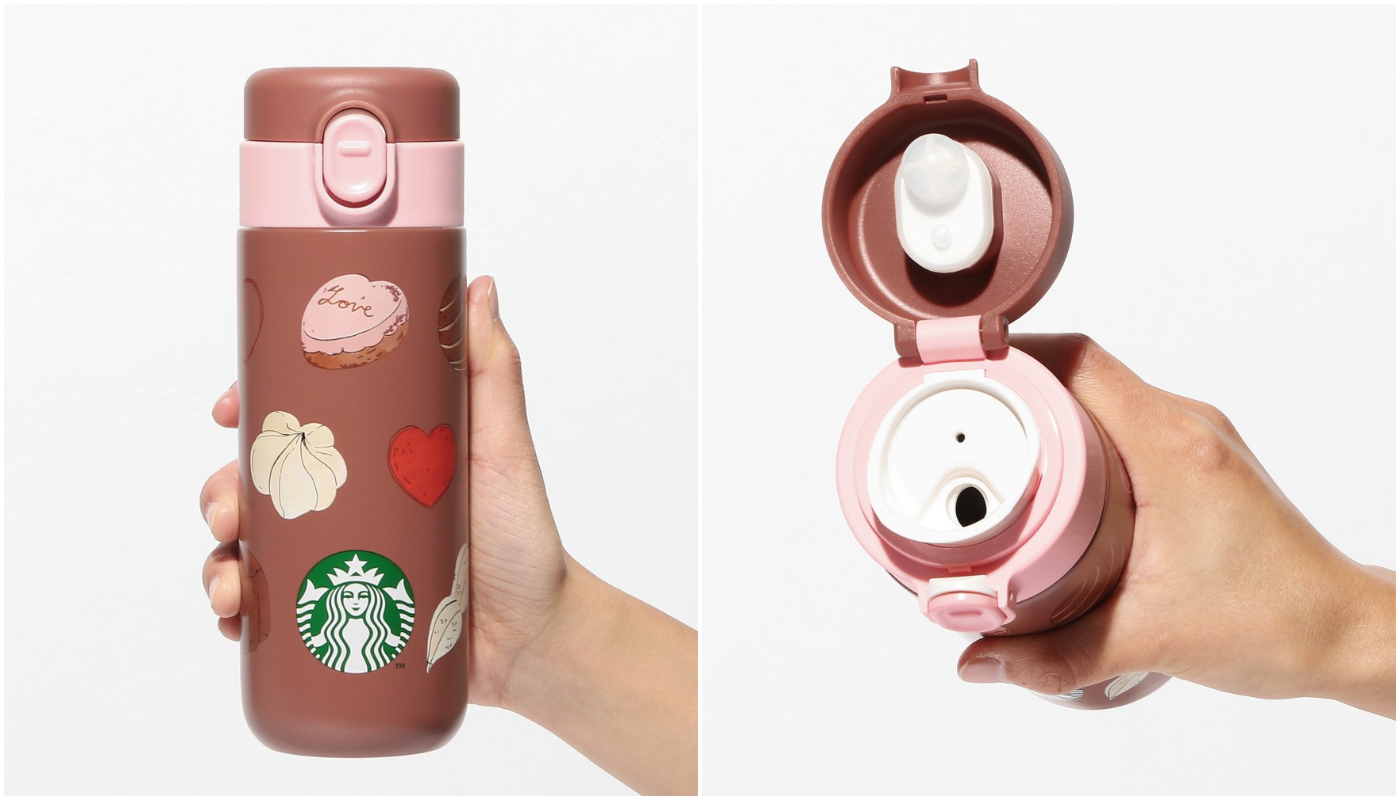 日本星巴克_情人節系列_商品_バレンタイン 2024 ステンレスボトルチョコレート/情人節 2024 不鏽鋼 隨身瓶 巧克力款