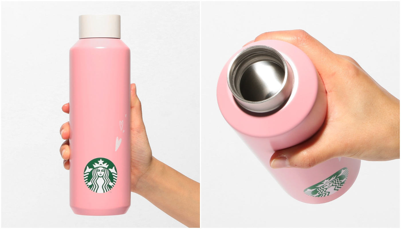 日本星巴克_情人節系列_商品_バレンタイン 2024 ステンレスボトルピンク/情人節 2024 不鏽鋼 隨身瓶 粉色