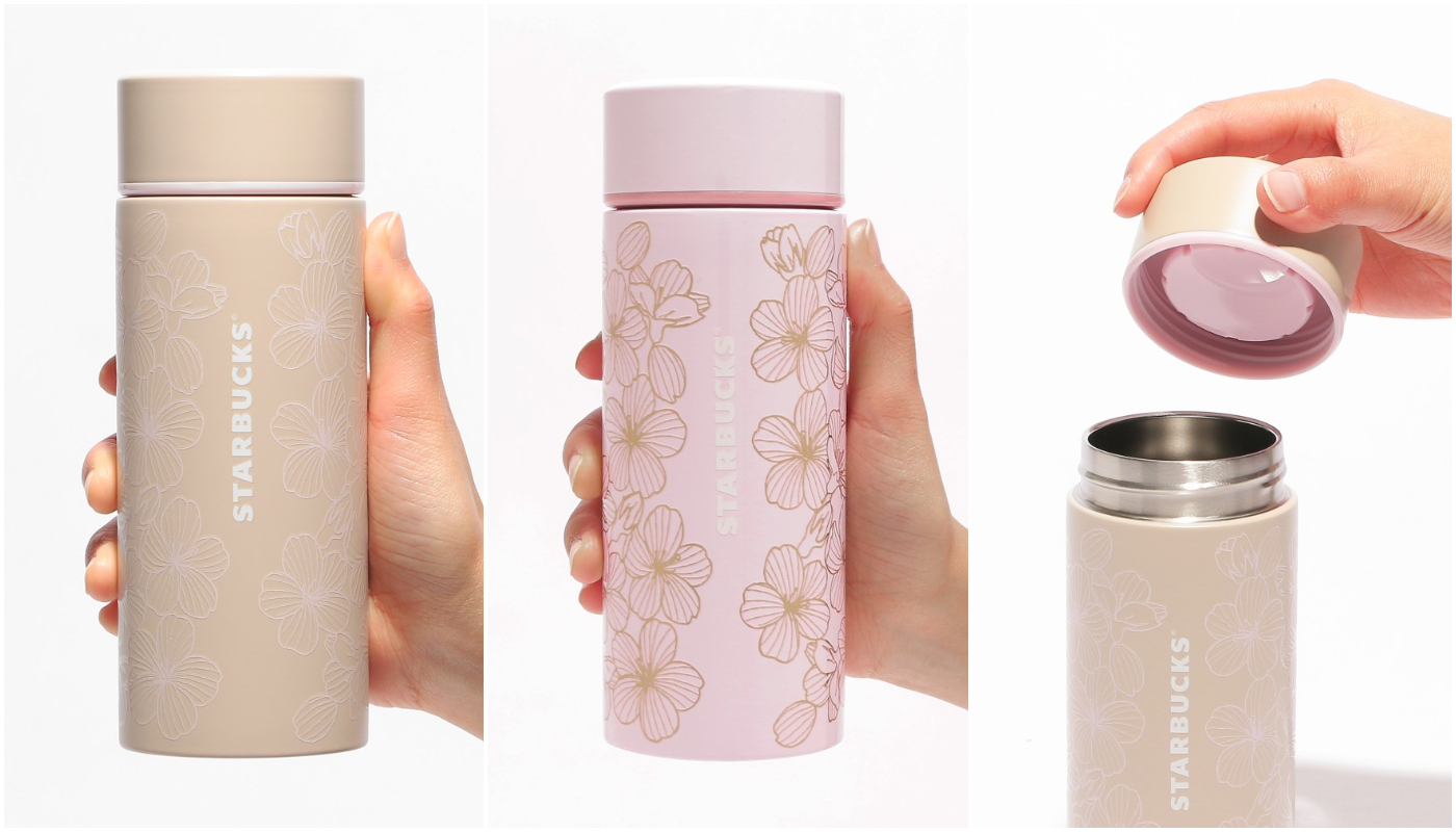 日本星巴克_櫻花季_ SAKURA2024 ステンレスボトルグレースベージュ_SAKURA2024 不鏽鋼瓶優雅米色_粉色