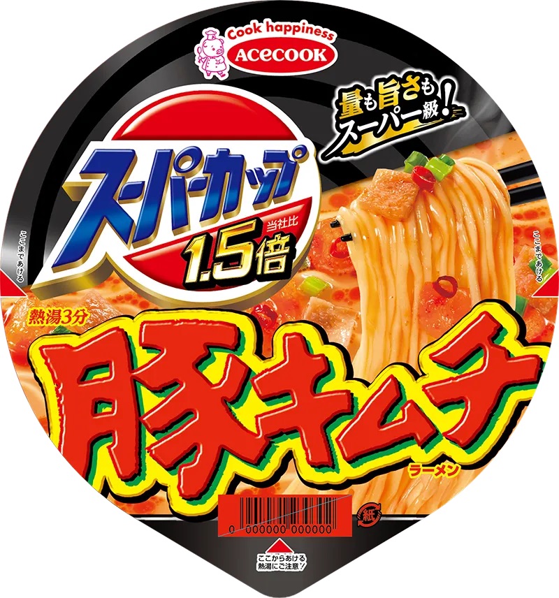 Acecook Super Cup 1.5倍辣泡菜豬肉拉麵：外包裝