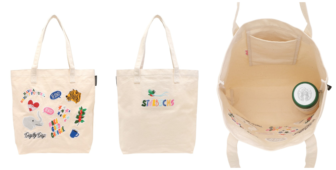 日本星巴克_リサイクルコットントートバッグ_回收再利用棉托特包