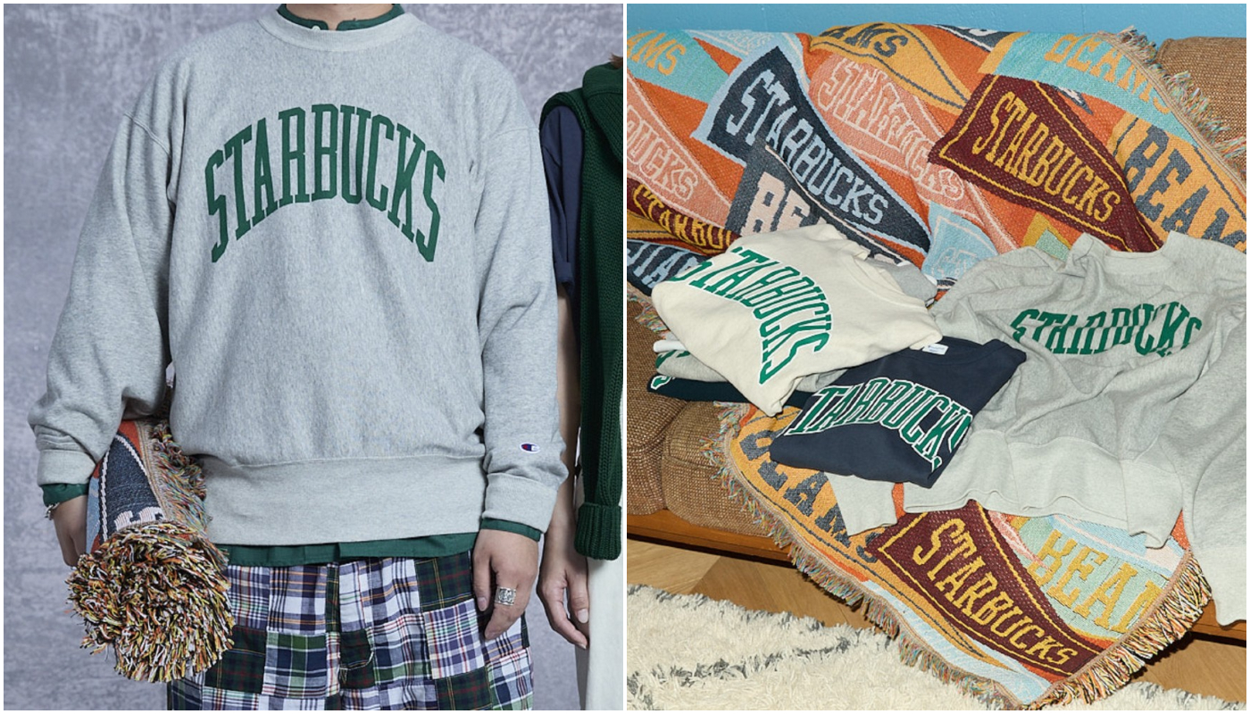 日本星巴克_[オンラインストア販売] BEAMS CHAMPION リバースウィーブⓇ クルーネック スウェット グレー_[線上販售] BEAMS CHAMPION 反向編織Ⓡ圓領運動服（共 3 色）