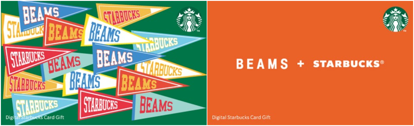 日本星巴克_[オンラインストア販売] BEAMS デジタル スターバックス カード Pennant Design／[線上販售] BEAMS 電子星巴克卡 Pennant Design