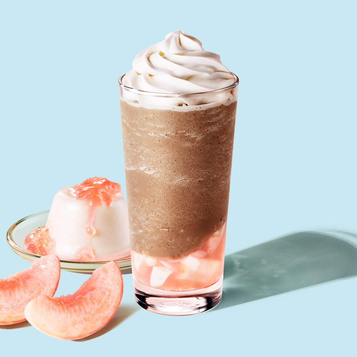 日本星巴克_tea&cafe_水蜜桃奶凍 & 伯爵茶星冰樂/ピーチ パンナコッタ & アール グレイ ティー フラペチーノ