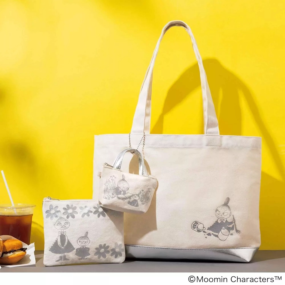 MOOMIN慕敏家族小不點姊妹圖案大小收納包2入組&托特包