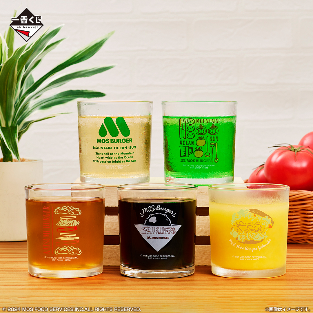BANDAI_MOS BURGER_一番賞_D賞 玻璃杯組