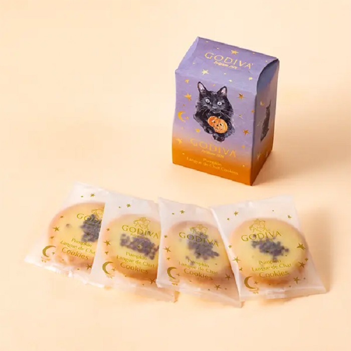 GODIVA「黑貓南瓜白巧克力餅乾」