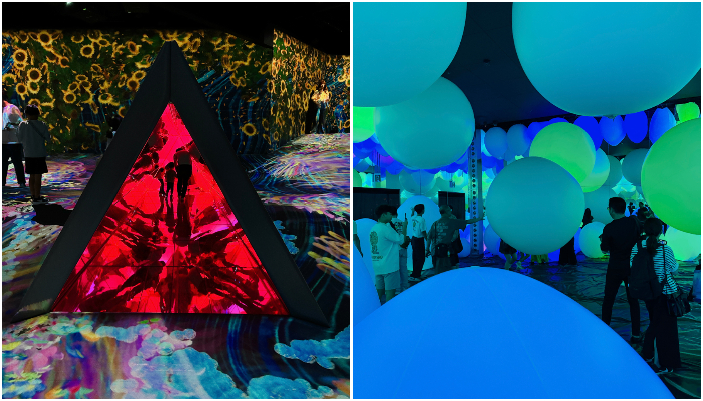 teamLab Forest Fukuoka_運動森林_氣旋球和呼應的無重力生命森林 - 曖昧的 9 種顏色和基礎的 3 種色彩 / Typhoon Balls and Weightless Forest of Resonating Life - 9 Blurred Colors and 3 Base Colors