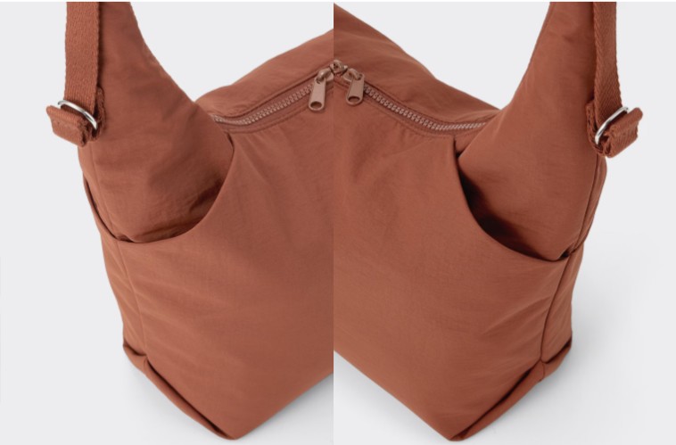 GU_斜肩包_柔軟尼龍_包包外層分隔