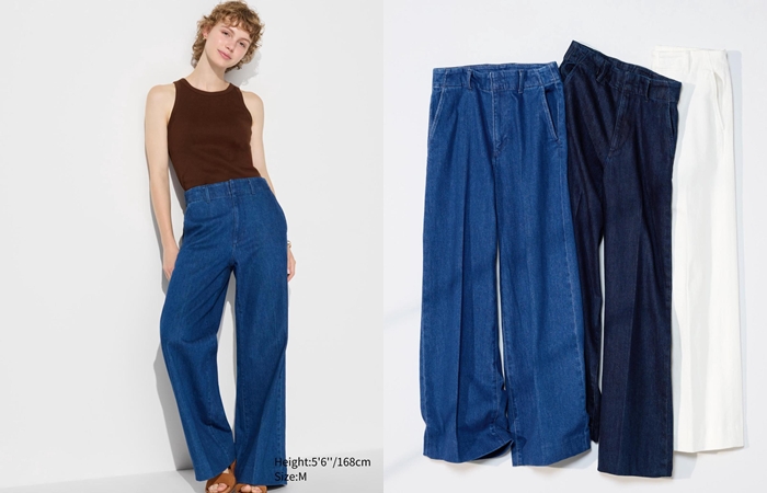 UNIQLO 寬版牛仔褲