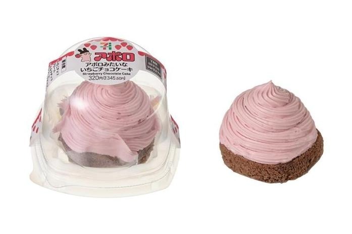 7-11_巧克力甜點_APOLLO_草莓巧克力一口冰淇淋