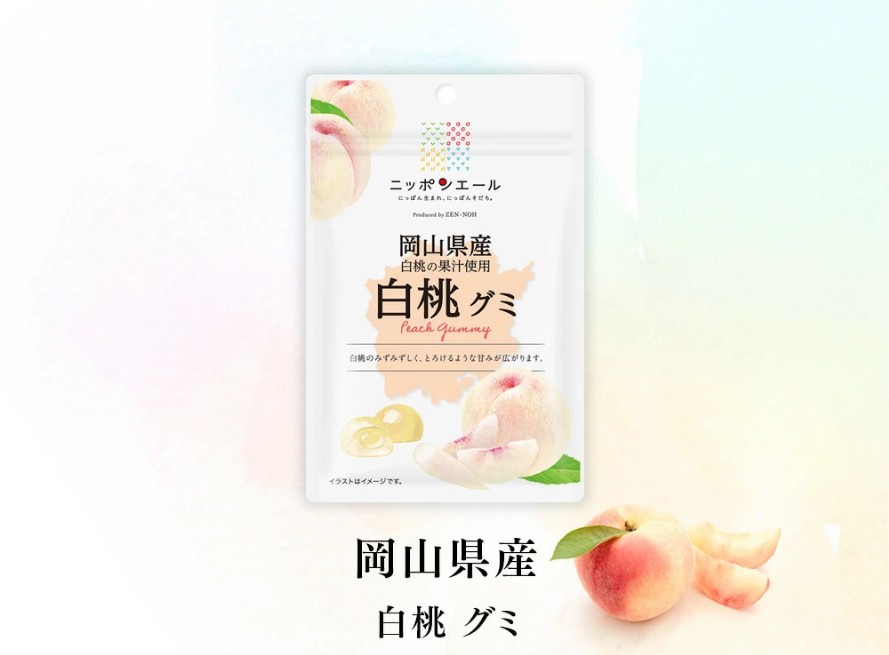 biccamera_岡山県産白桃グミ_岡山產白桃軟糖