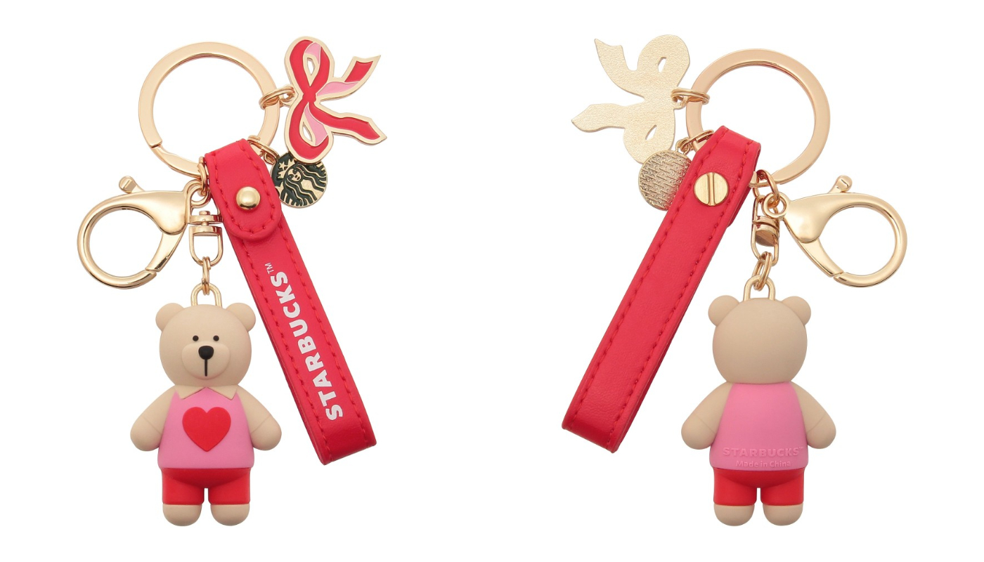 日本星巴克_STARBUCKS_HAVE A LOVELY DAY_ バレンタイン 2025 キーチェーンベアリスタ_情人節 2025 星巴克熊鑰匙圈