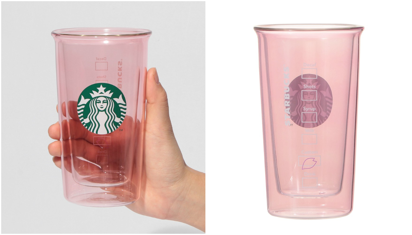 日本星巴克_STARBUCKS_sakura daytime_SAKURA2025 ダブルウォール耐熱グラスペールピンク_櫻花 2025 雙層耐熱玻璃杯 淡粉色