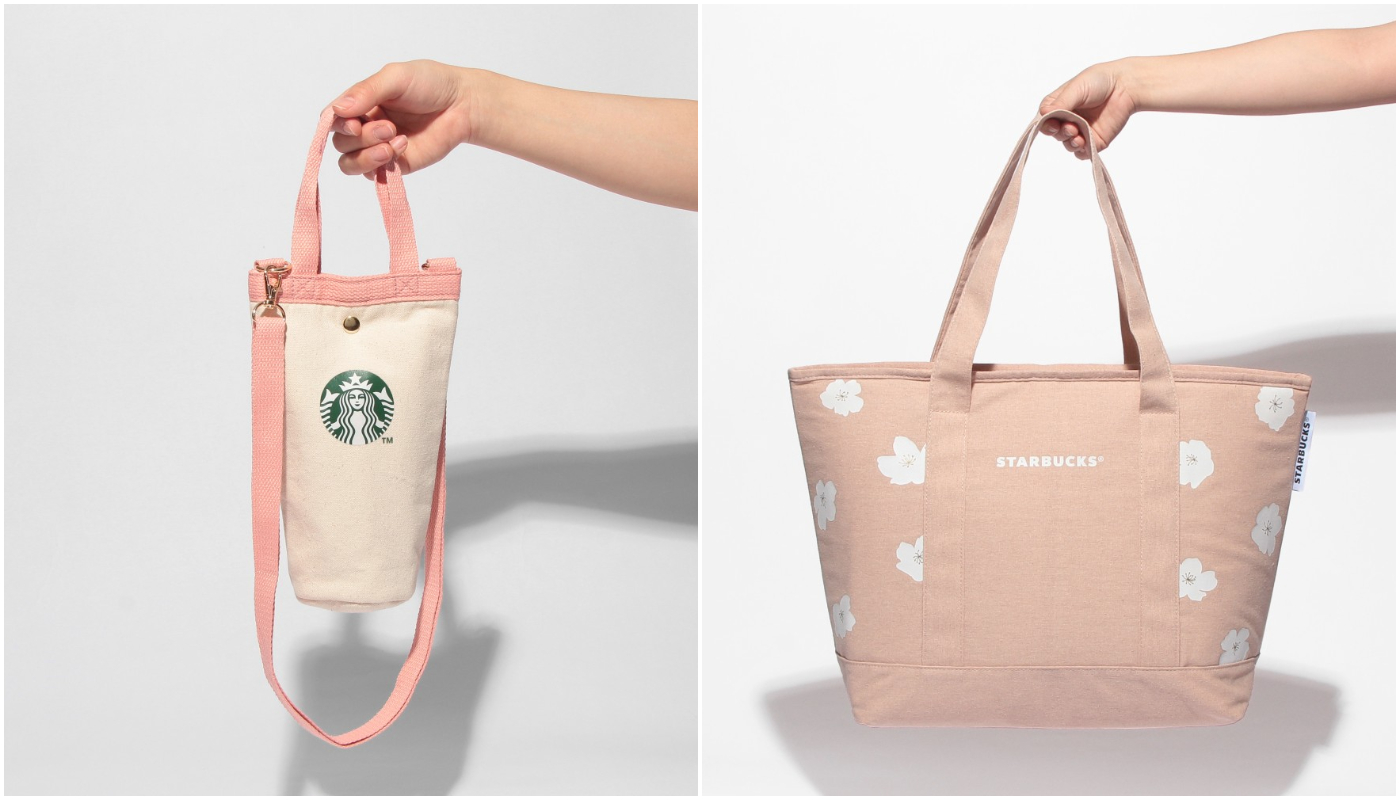 日本星巴克_STARBUCKS_SAKURA DAYTIME_櫻花 2025 保冷托特包_櫻花 2025 隨身瓶斜肩包