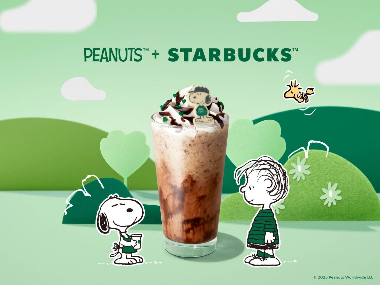 สตาร์บัคส์_ชาร์ลี_บราวน์_ตระกูลชาร์ลีบราวน์_เครื่องดื่ม_Joe Kind Snoopy Caramel Chocolate Oat Milk Frappuccino® Blended Cream_ジョー カインド スヌーピー キャラメル チョコレート オーツミルク フラペチーノ®_JOY KIND SNOOPY คาราเมลช็อกโกแลตโอ๊ตมิลค์แฟรปอคาชิโน