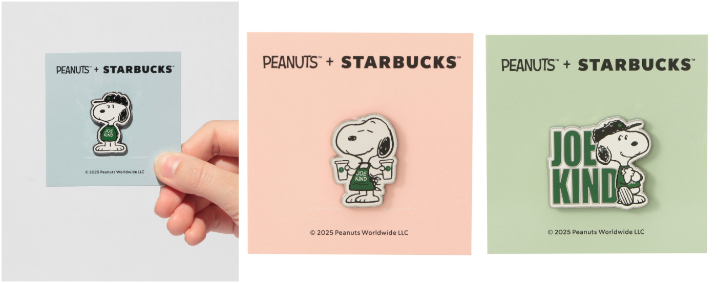 สินค้าใหม่จากการร่วมมือของสตาร์บัคส์_PEANUTS_PEANUTS ピンバッジ_PEANUTS เข็มกลัด