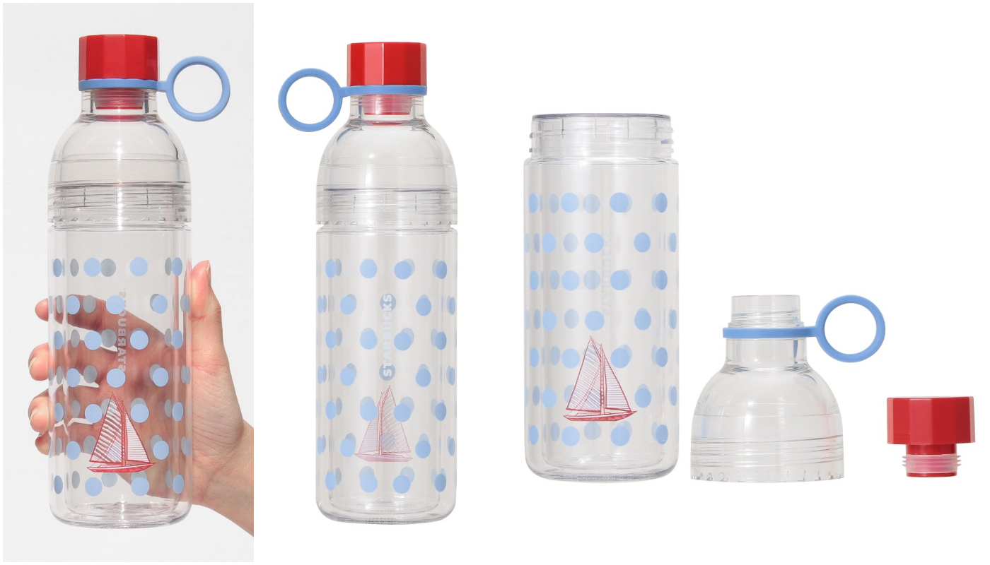 日本星巴克_STARBUCKS_MARINE LOOK_ストラップ付ダブルウォールボトルマリンドット_帶吊飾雙層冷水瓶 MARINE DOT