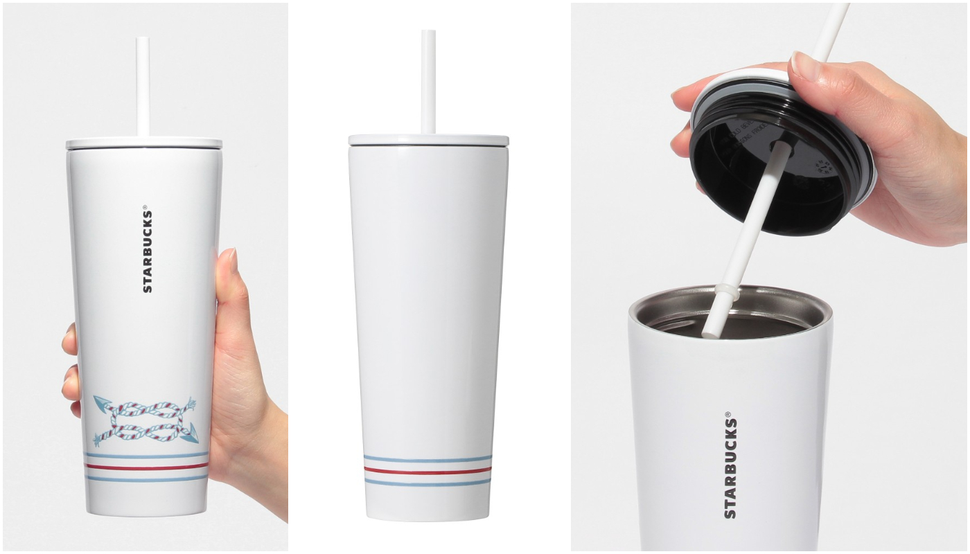 日本星巴克_STARBUCKS_MARINE LOOK_ステンレスコールドカップタンブラーマリンボーダー_不鏽鋼冷飲隨行杯 MARINE BORDER