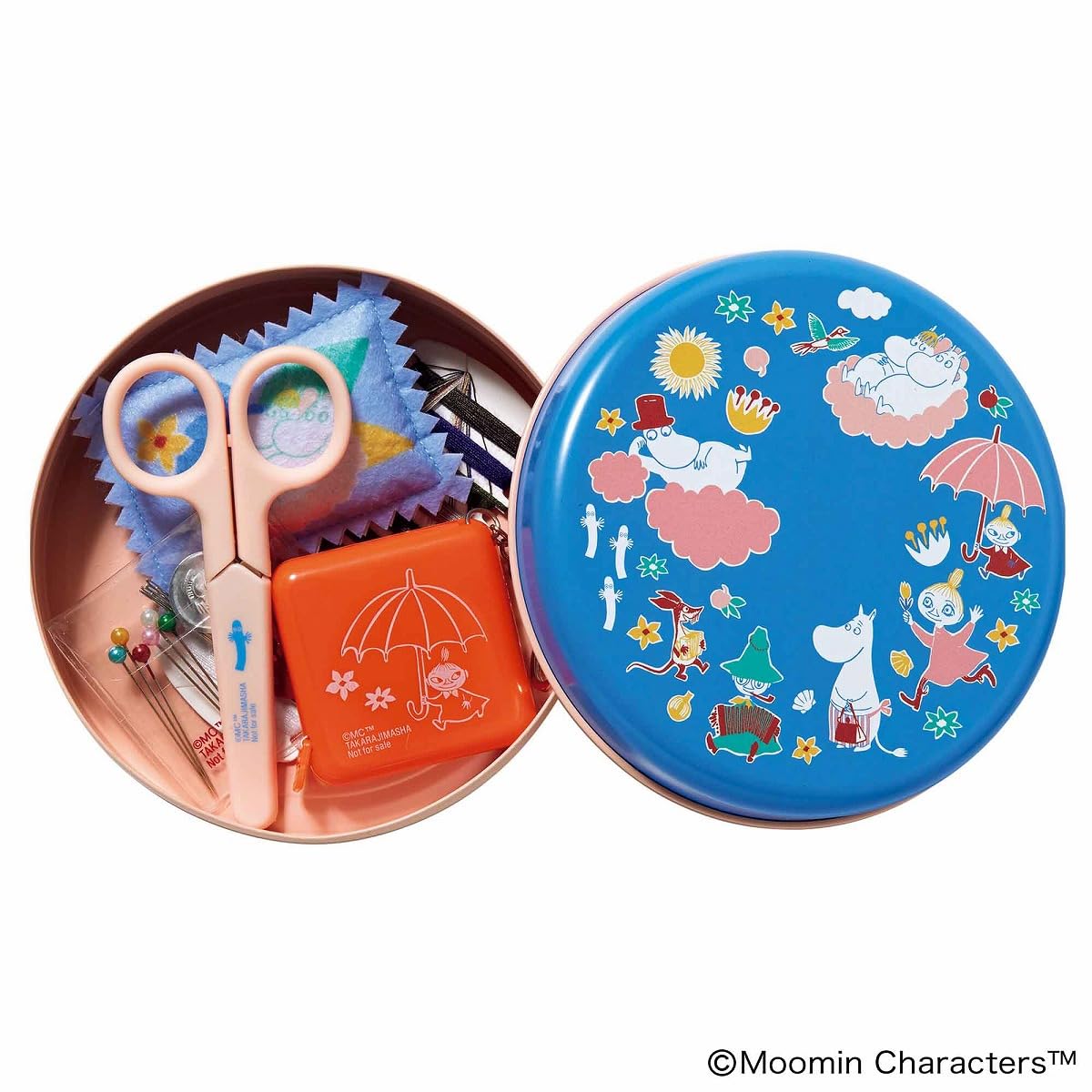 MOOMIN慕敏家族圓鐵盒針線組