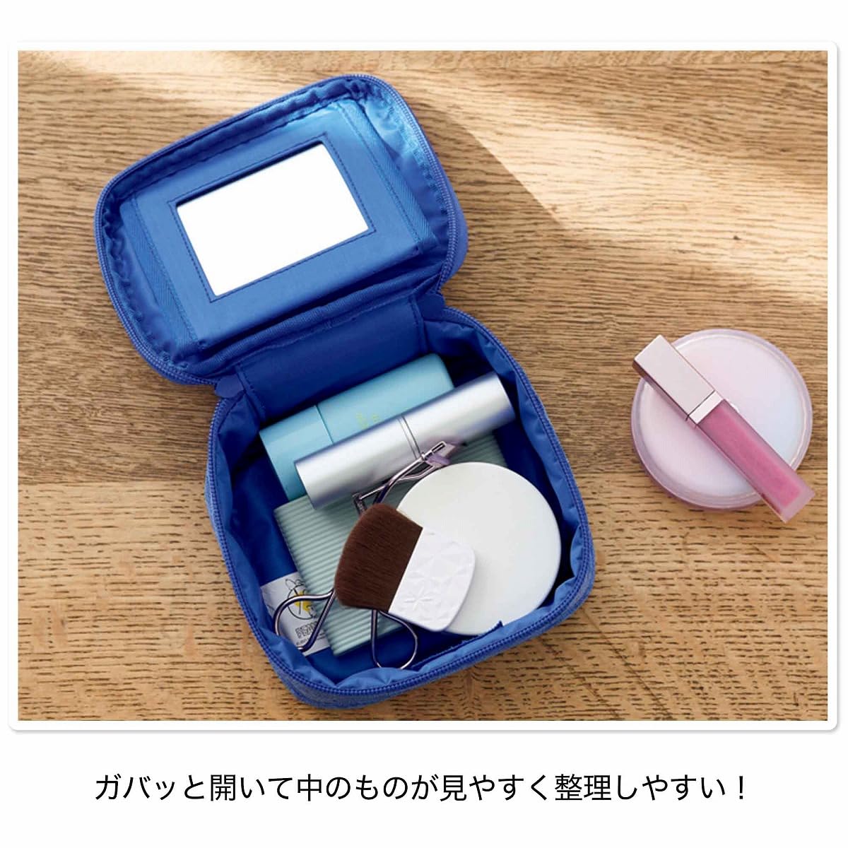 SNOOPY刺繡圖案收納包內層附鏡子