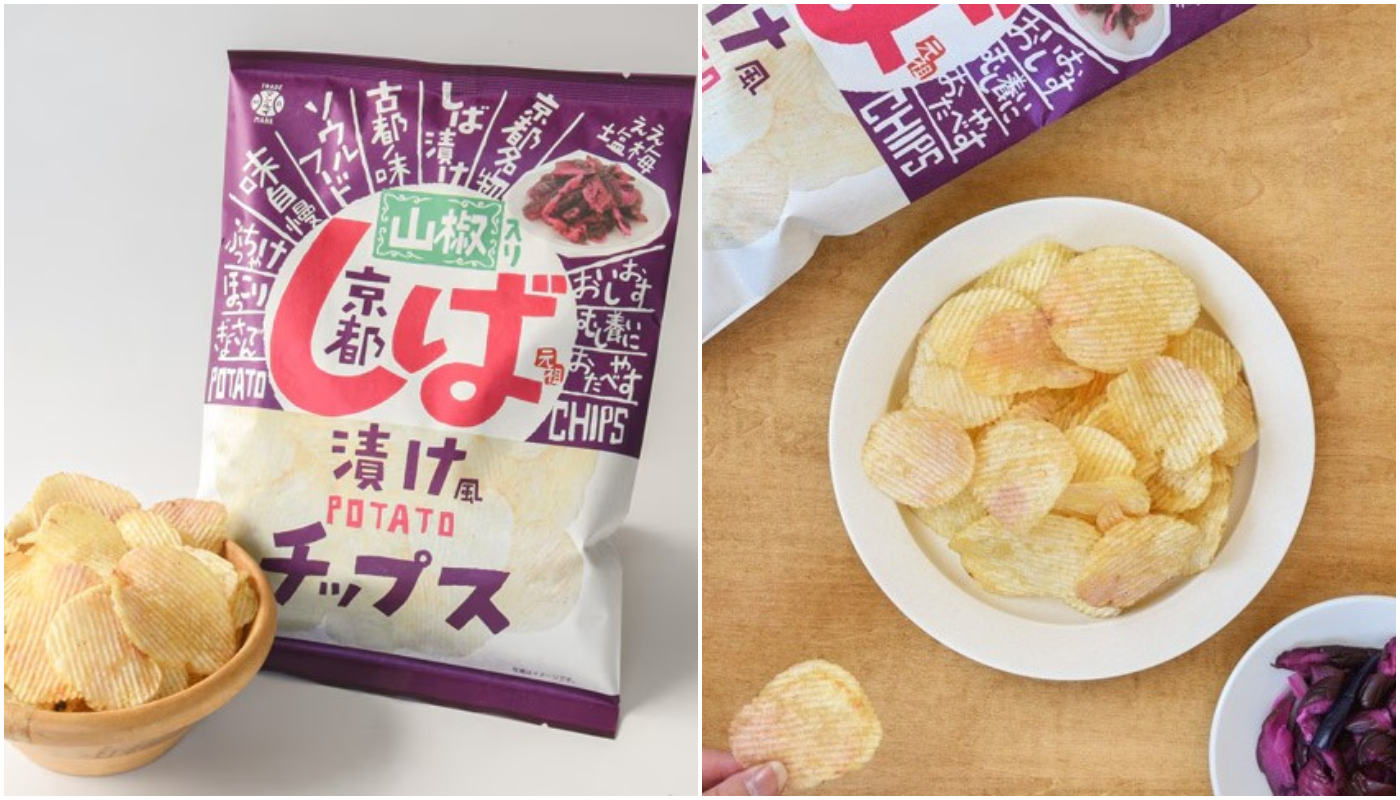官方推薦必買品項_100種洋芋片_100ポテチ_京都 柴漬風山椒味洋芋片_京都 しば漬け風山椒入りポテトチップス