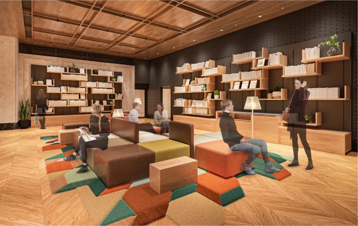 IN THE LIBRARY hotel and books TOKOROZAWA大廳:the crossroads