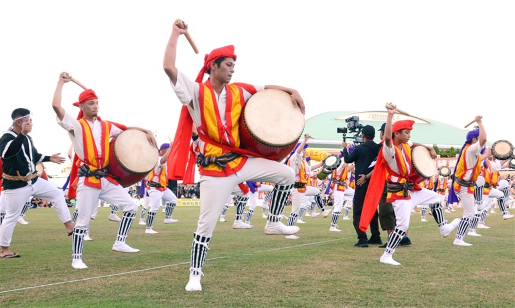 Eisa dancers in Okinawa