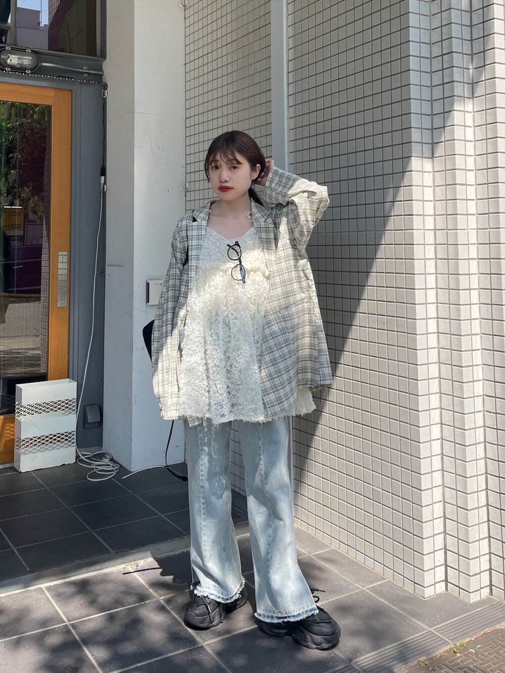 แฟชั่นคู่สีฟ้าสกายบลูและเทา