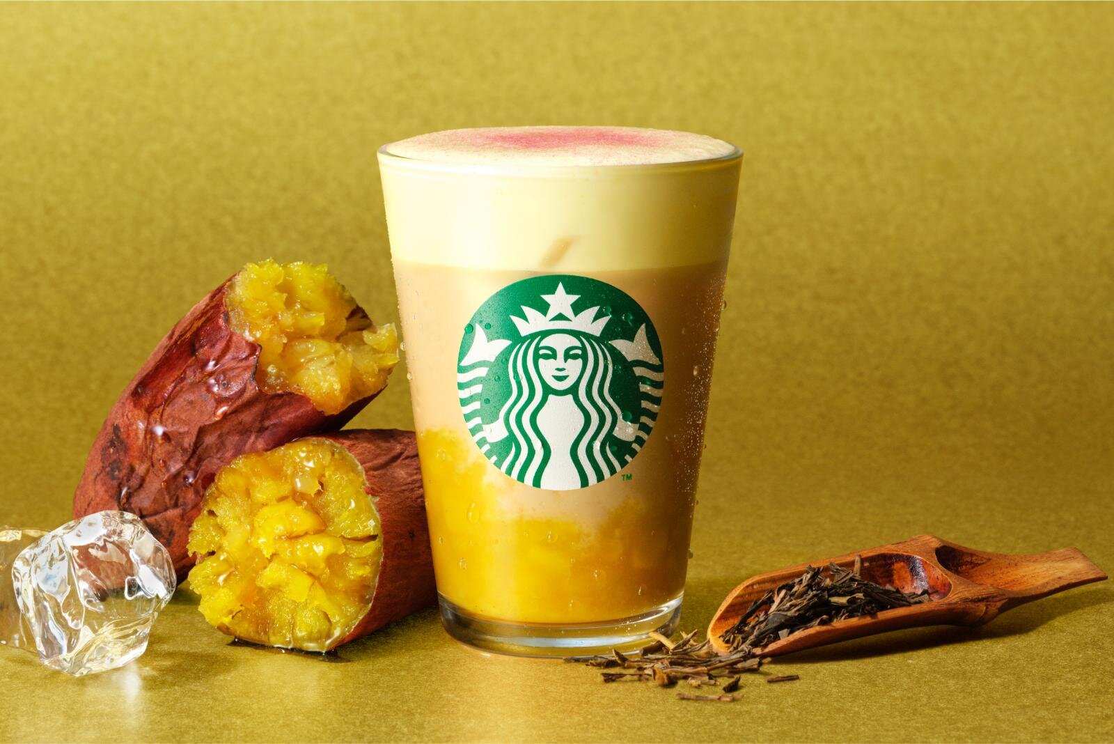 日本星巴克秋季飲品_烤地瓜慕斯福吉茶拿鐵