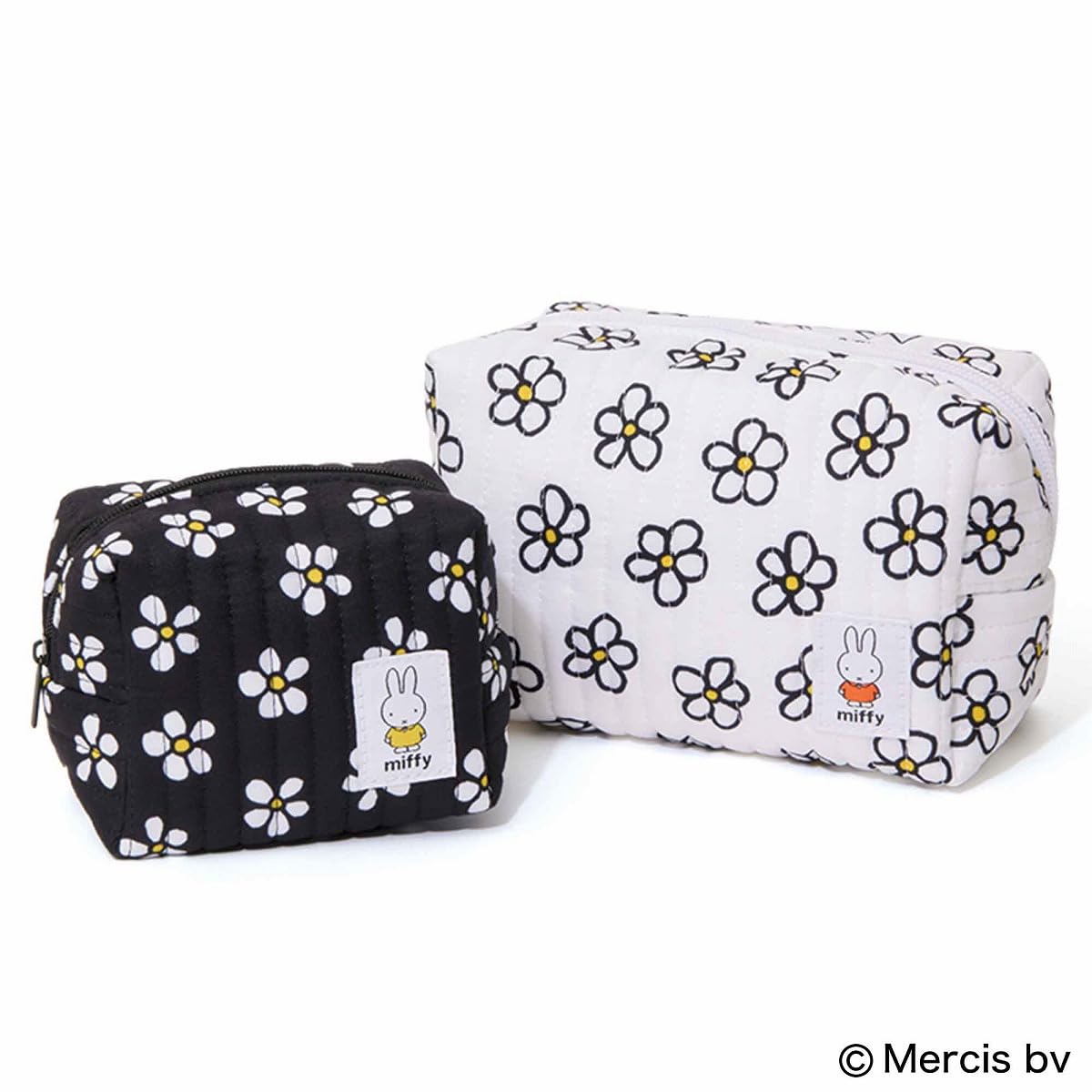 miffy米飞兔花朵图案收纳包2入组