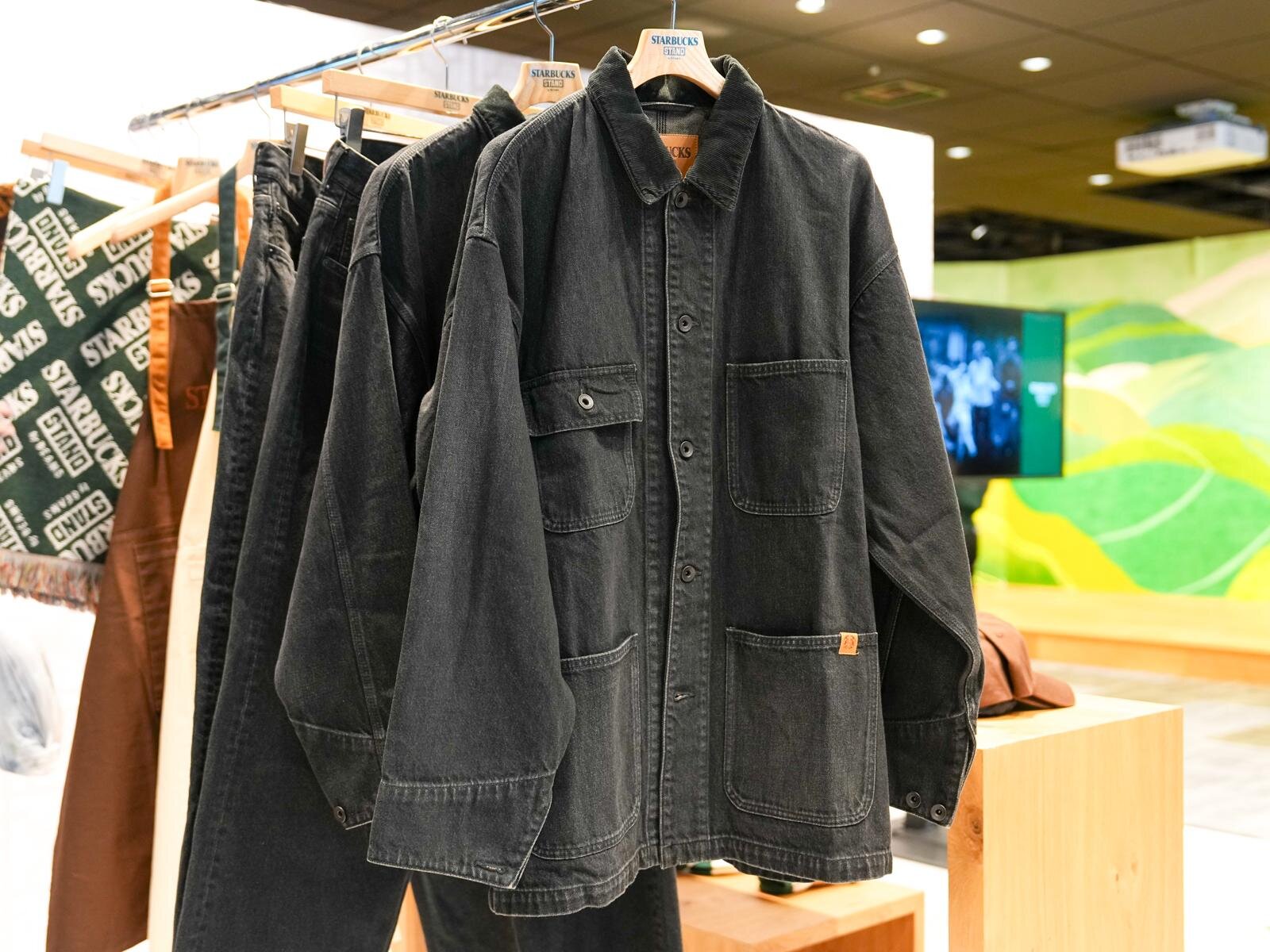 日本星巴克_BEAMS_用咖啡豆殼染色的牛仔外套