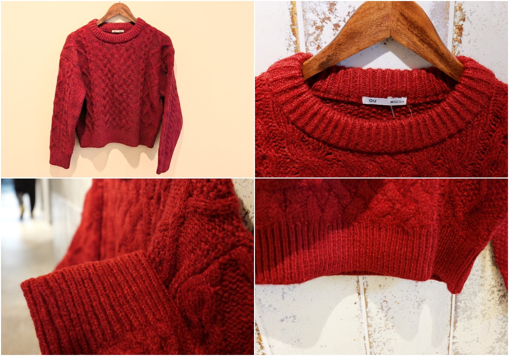 GU紅色穿搭