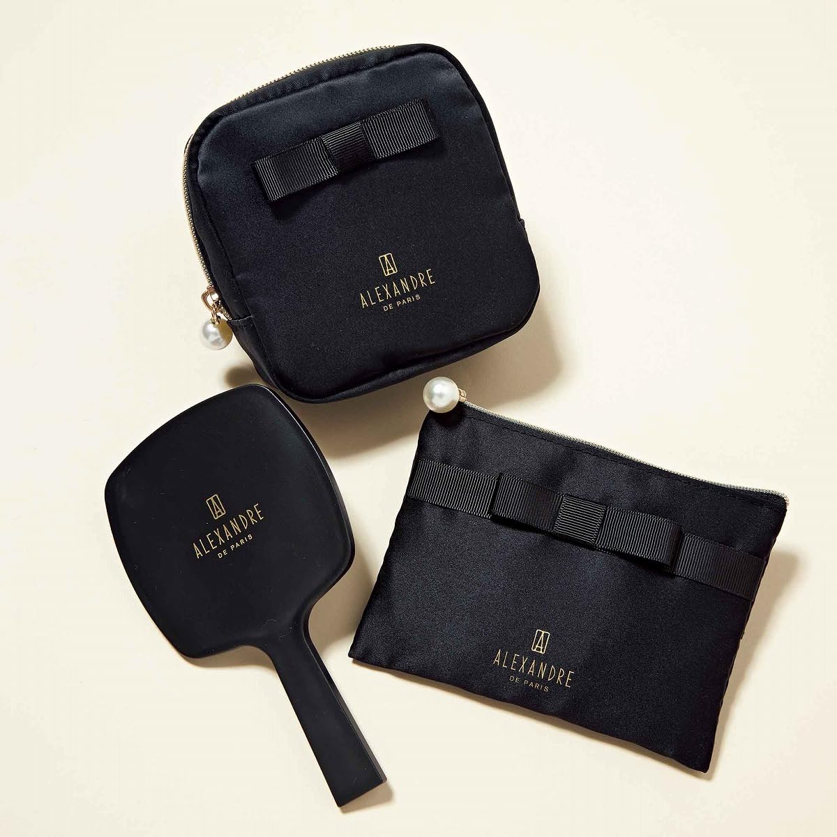ALEXANDRE DE PARIS手拿镜&收纳包2入组
