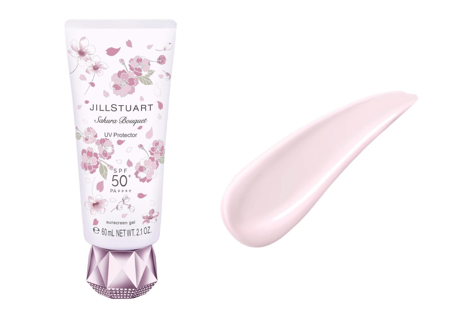 「JILLSTUART櫻花束UV防護凝膠」SPF50+/PA++++ 60g 3,740日圓＜限定品＞