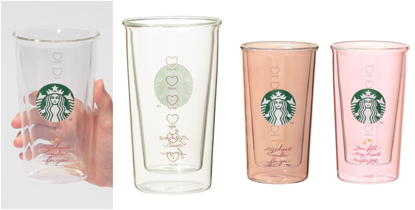 日本星巴克_季節商品_情人節新商品_ギフトボックス入りダブルウォール耐熱グラス_禮物盒 雙層耐熱玻璃杯
