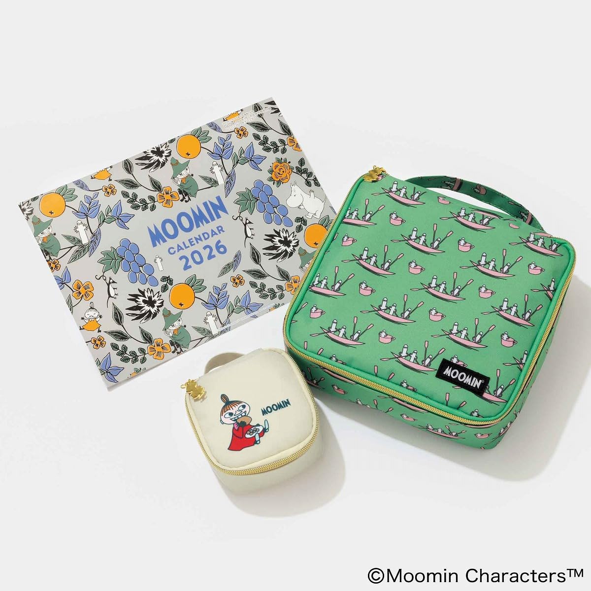MOOMIN慕敏家族大小收纳包2入组＆2026年月历