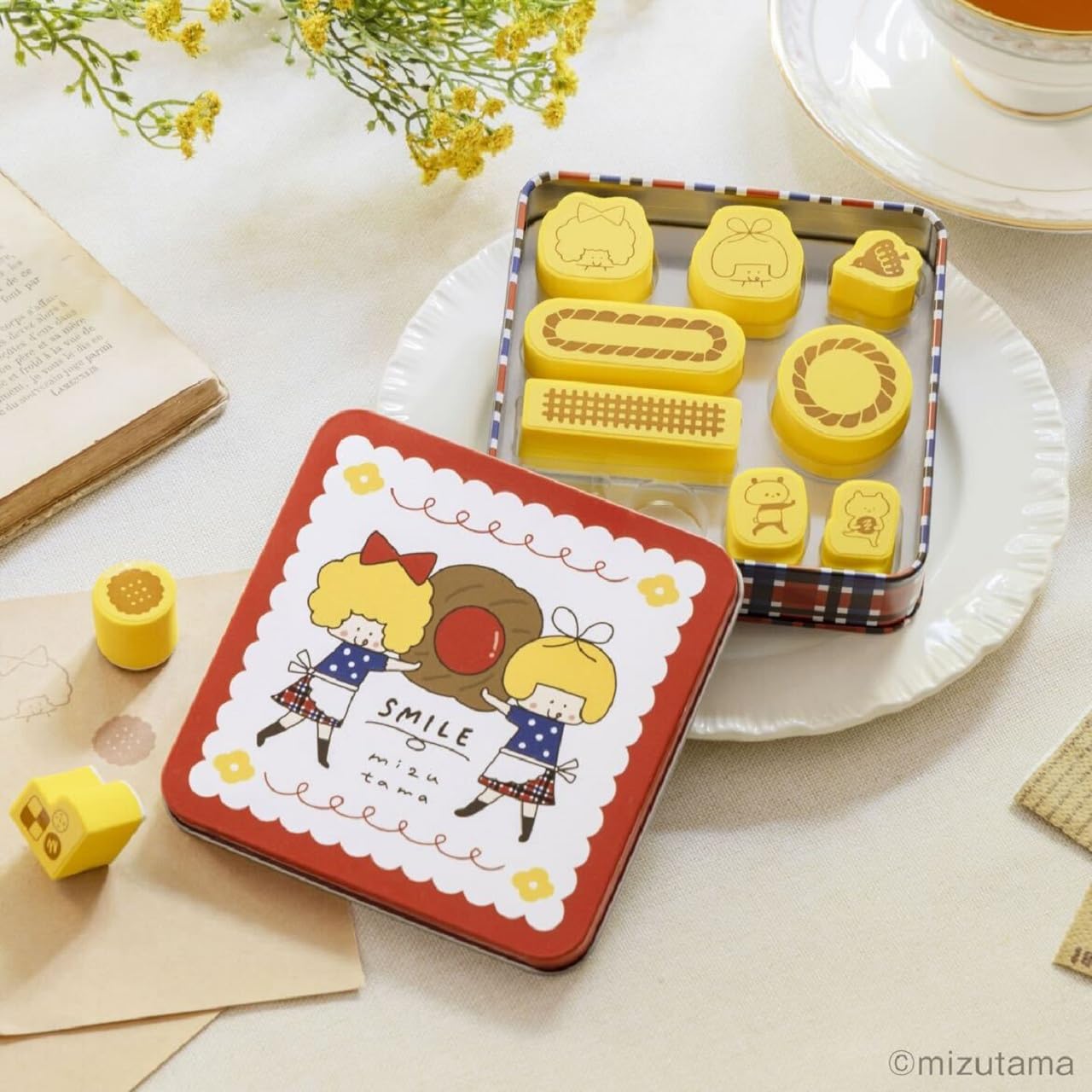 饼干造型印章＆铁盒组