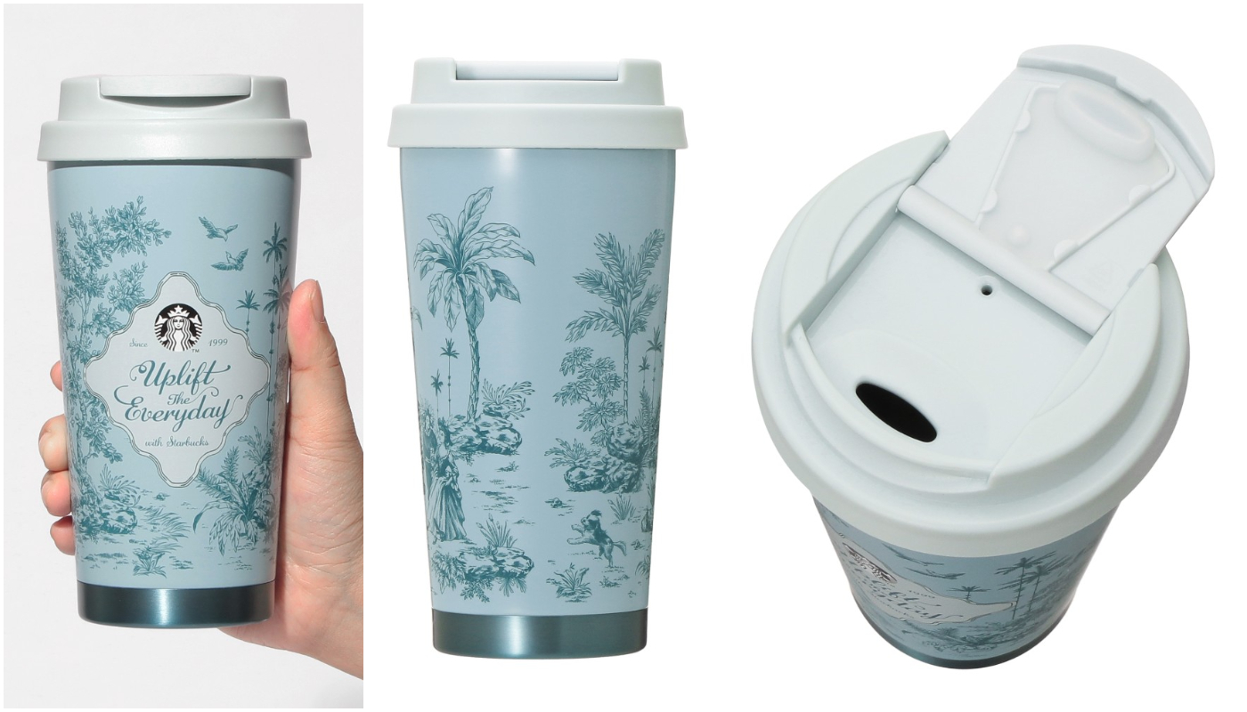 日本星巴克_季節商品_春季新商品_happy spring days_ステンレスタンブラーナチュラルブルー_不鏽鋼隨身瓶，天然藍