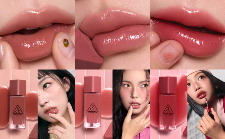 3CE果凍護唇蜜主打色 #01蜜桃果凍、#02玫瑰果凍、#04無花果凍 4g／410元